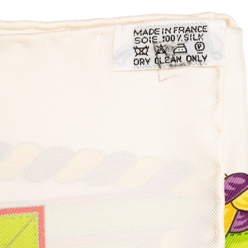 Hermes Carre 90 Grande Tenue Horse in Formal Attire Scarf Large White Multicolor — view 9