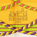 Hermes Carre 90 Grande Tenue Horse in Formal Attire Scarf Large White Multicolor — view 8