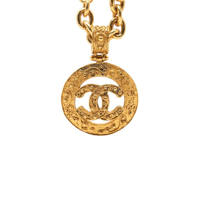 Chanel CC Logo Chain Pendant 04 Gold Plated