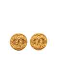 Chanel CC Logo Round Earrings 04 Gold Plated