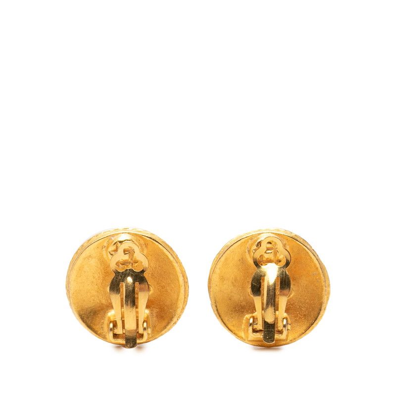 Chanel CC Logo Round Earrings 04 Gold Plated — view 2