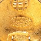 Chanel CC Logo Round Earrings 04 Gold Plated — view 3