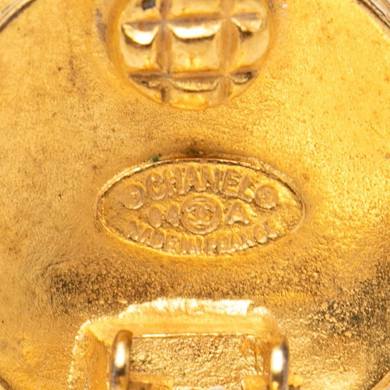 Chanel CC Logo Round Earrings 04 Gold Plated — view 3