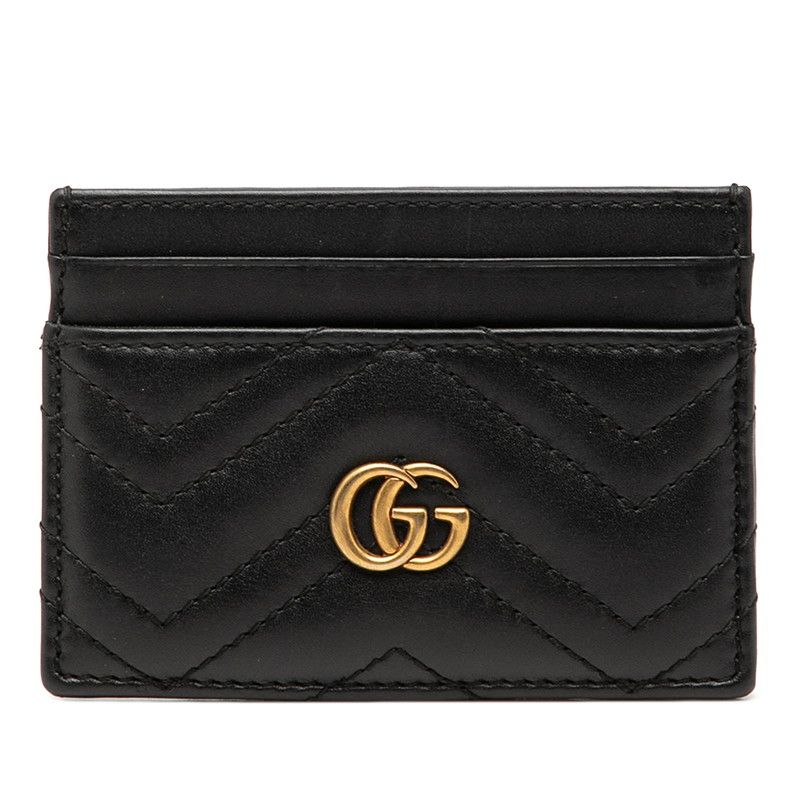 Gucci GG Marmont Card Case Black Leather