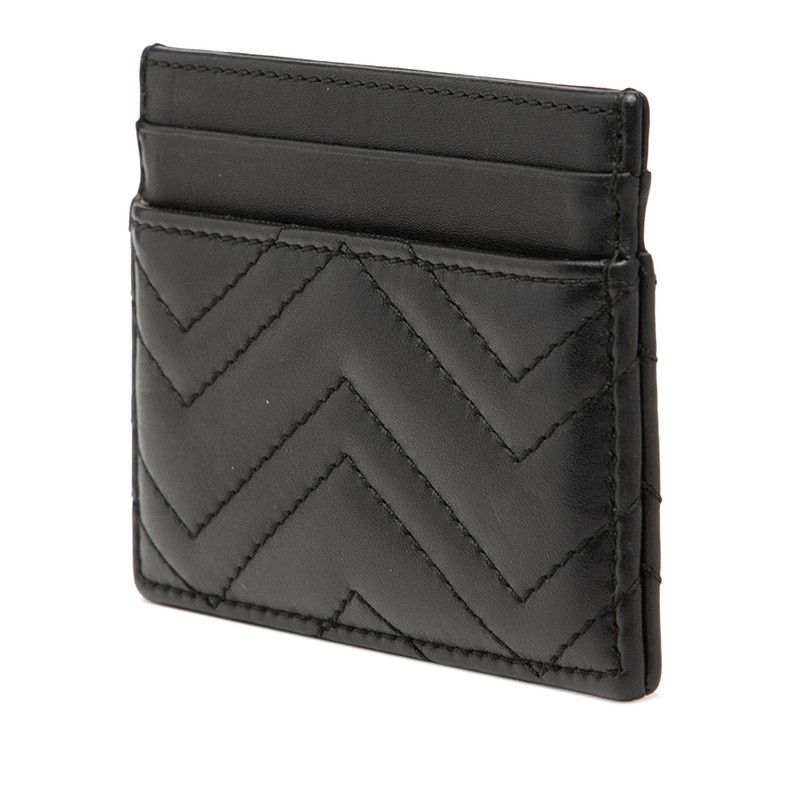 Gucci GG Marmont Card Case Black Leather — view 2
