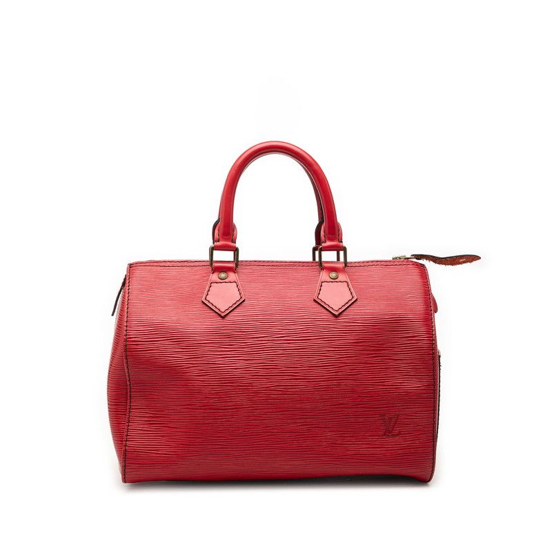 Louis Vuitton Epi Speedy 25 Mini Boston Bag Castilian Red Leather