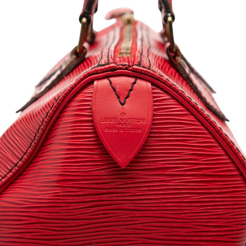 Louis Vuitton Epi Speedy 25 Mini Boston Bag Castilian Red Leather — view 6