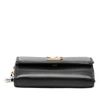 Louis Vuitton LV Blue Mini Trifold Wallet Black Leather — view 3