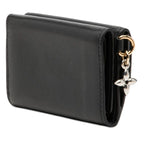Louis Vuitton LV Blue Mini Trifold Wallet Black Leather — view 2