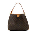 Louis Vuitton Monogram Delightful PM Shoulder Bag Brown Leather