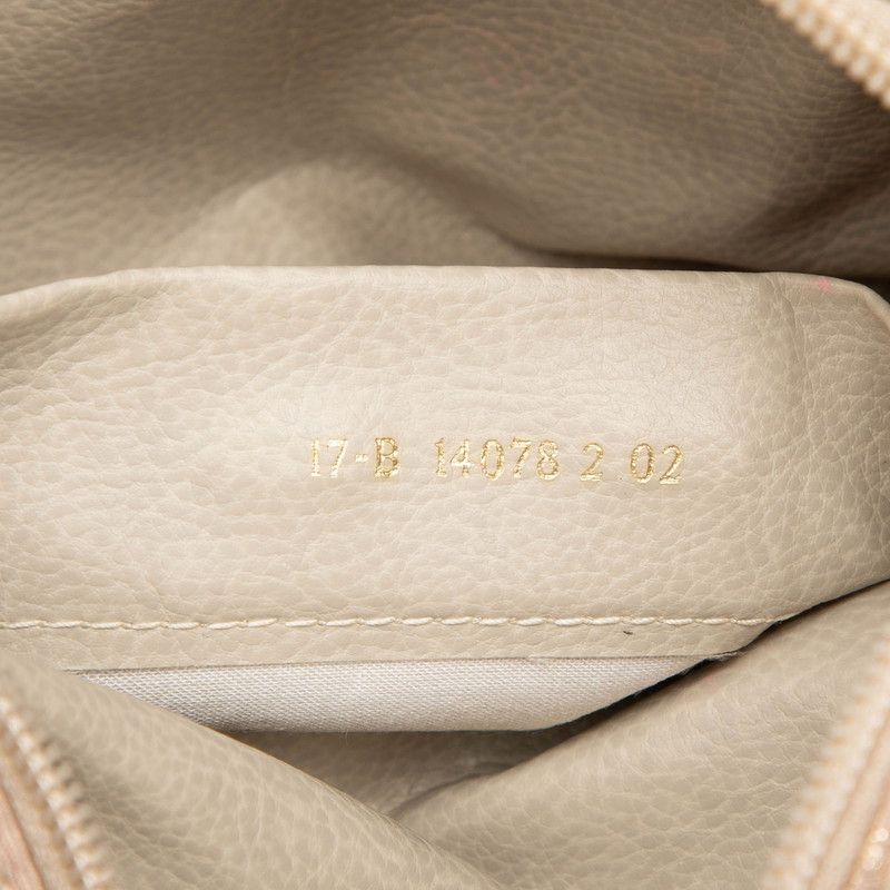Fendi Zucca Lame Chain Shoulder Bag Pink Beige Canvas — view 6