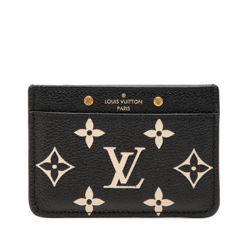 Louis Vuitton Bicolor Monogram Empreinte Card Holder Sample Case Black/beige