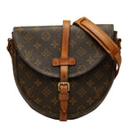 Louis Vuitton Monogram Chien Crossbody Shoulder Bag Brown Leather
