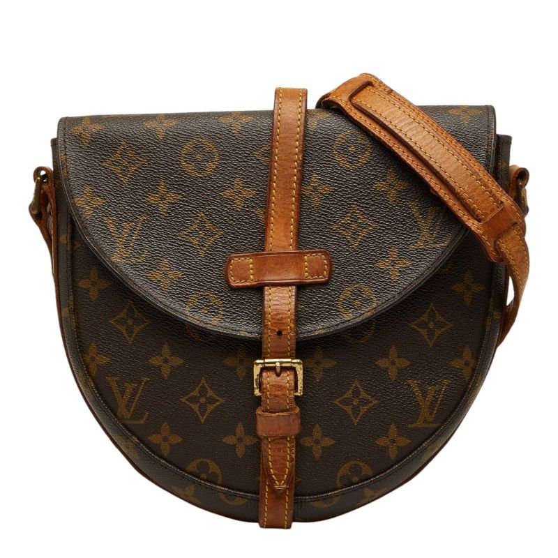 Louis Vuitton Monogram Chien Crossbody Shoulder Bag Brown Leather