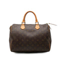 Louis Vuitton Monogram Speedy 30 Mini Boston Bag Brown Leather