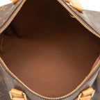 Louis Vuitton Monogram Speedy 30 Mini Boston Bag Brown Leather — view 4