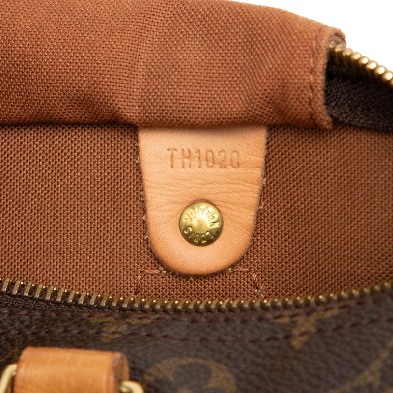 Louis Vuitton Monogram Speedy 30 Mini Boston Bag Brown Leather — view 5