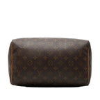 Louis Vuitton Monogram Speedy 30 Mini Boston Bag Brown Leather — view 3