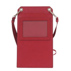 Prada Smartphone Shoulder Phone Case Triangle Logo Saffiano Leather Red — view 2