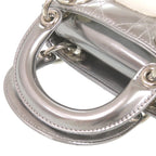 Dior Baby Lady Nano Cannage Patent Leather Silver Handbag — view 3