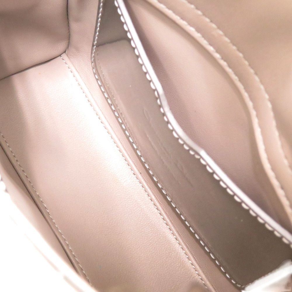 Dior Baby Lady Nano Cannage Patent Leather Silver Handbag — view 8