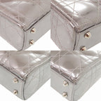 Dior Baby Lady Nano Cannage Patent Leather Silver Handbag — view 4
