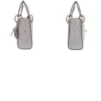 Dior Baby Lady Nano Cannage Patent Leather Silver Handbag — view 6