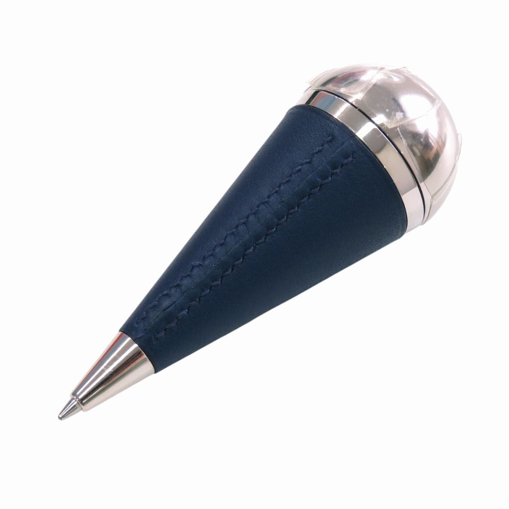 Hermes Curbut Calbut Series Calf Metal Navy Ballpoint