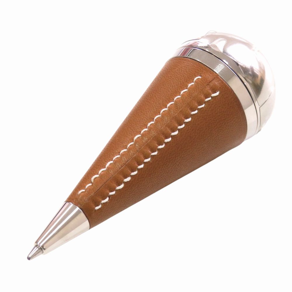 Hermes Curbut Calbut Series Calf Metal Brown Ballpoint