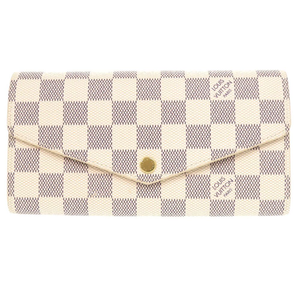 Louis Vuitton Portefeuille Sarah Damier Azur White Wallet