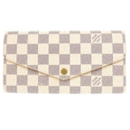 Louis Vuitton Portefeuille Sarah Damier Azur White Wallet