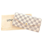 Louis Vuitton Portefeuille Sarah Damier Azur White Wallet — view 2