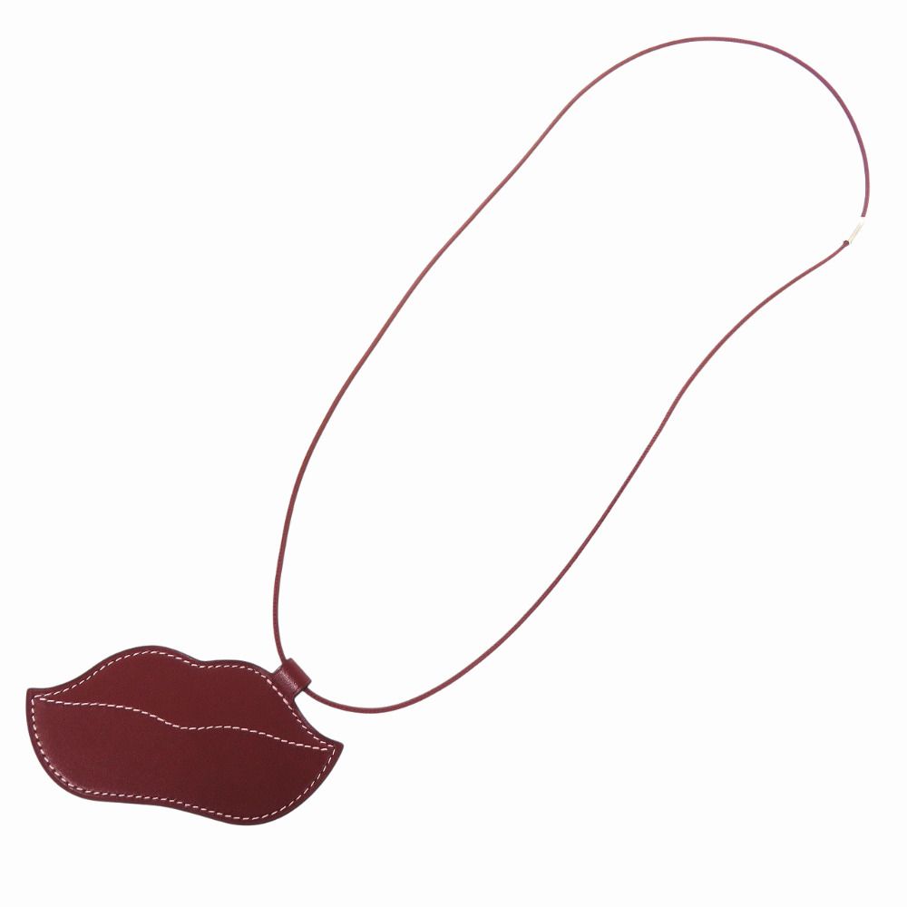 Hermes Lips Veau Swift Rouge Ache Pendant