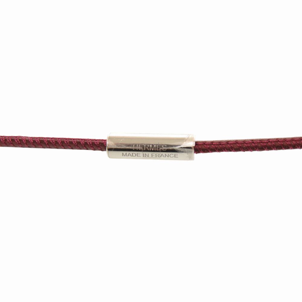 Hermes Lips Veau Swift Rouge Ache Pendant — view 6