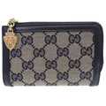 Gucci GG Canvas Navy Bifold Wallet L-shaped