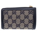 Gucci GG Canvas Navy Bifold Wallet L-shaped — view 3