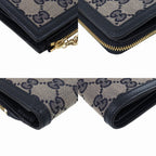 Gucci GG Canvas Navy Bifold Wallet L-shaped — view 4