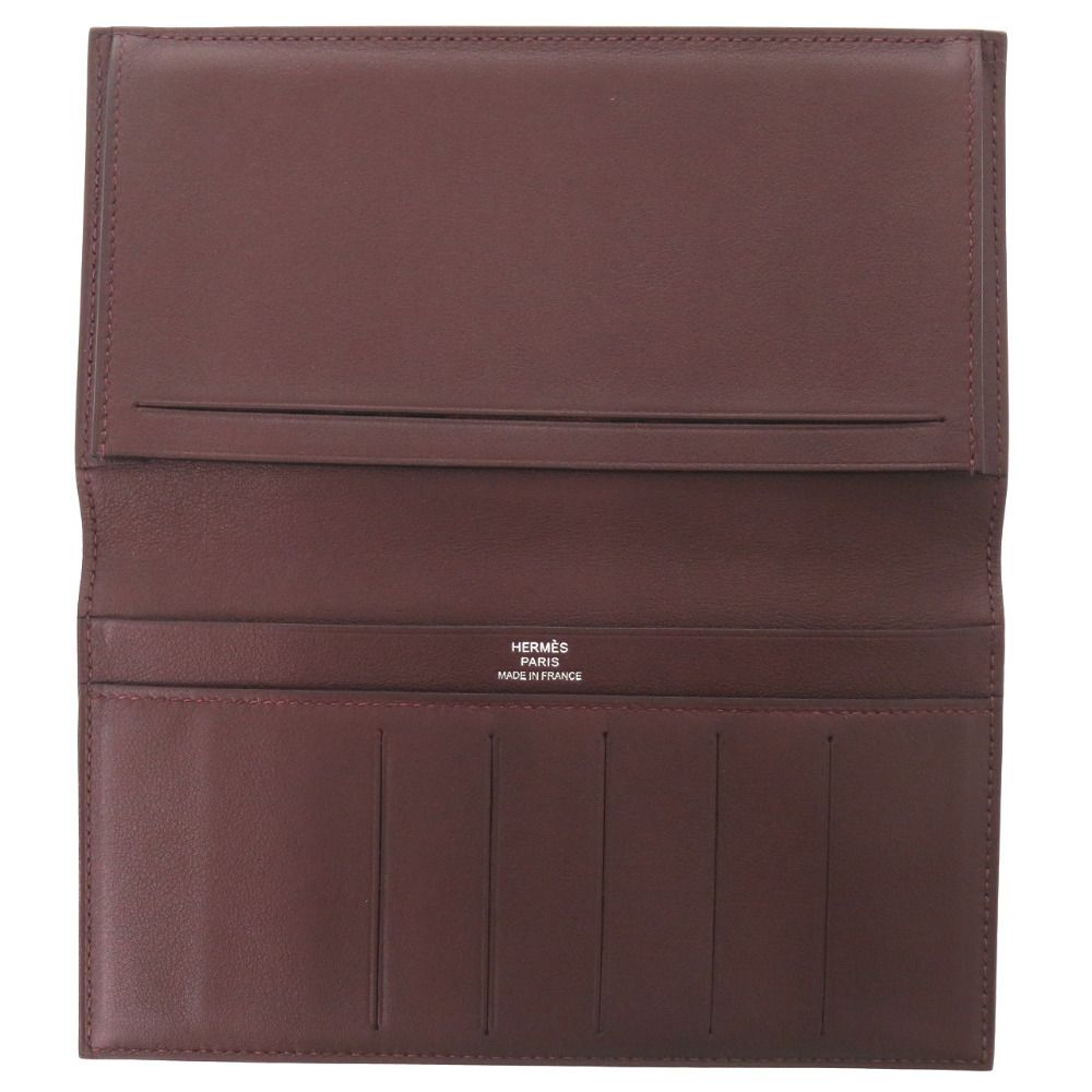 Hermes Citizen Twill Long Veau Swift Pull on Wallet — view 5
