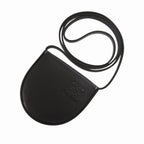 Loewe Anagram Shoulder Strap Calf Black Coin Case