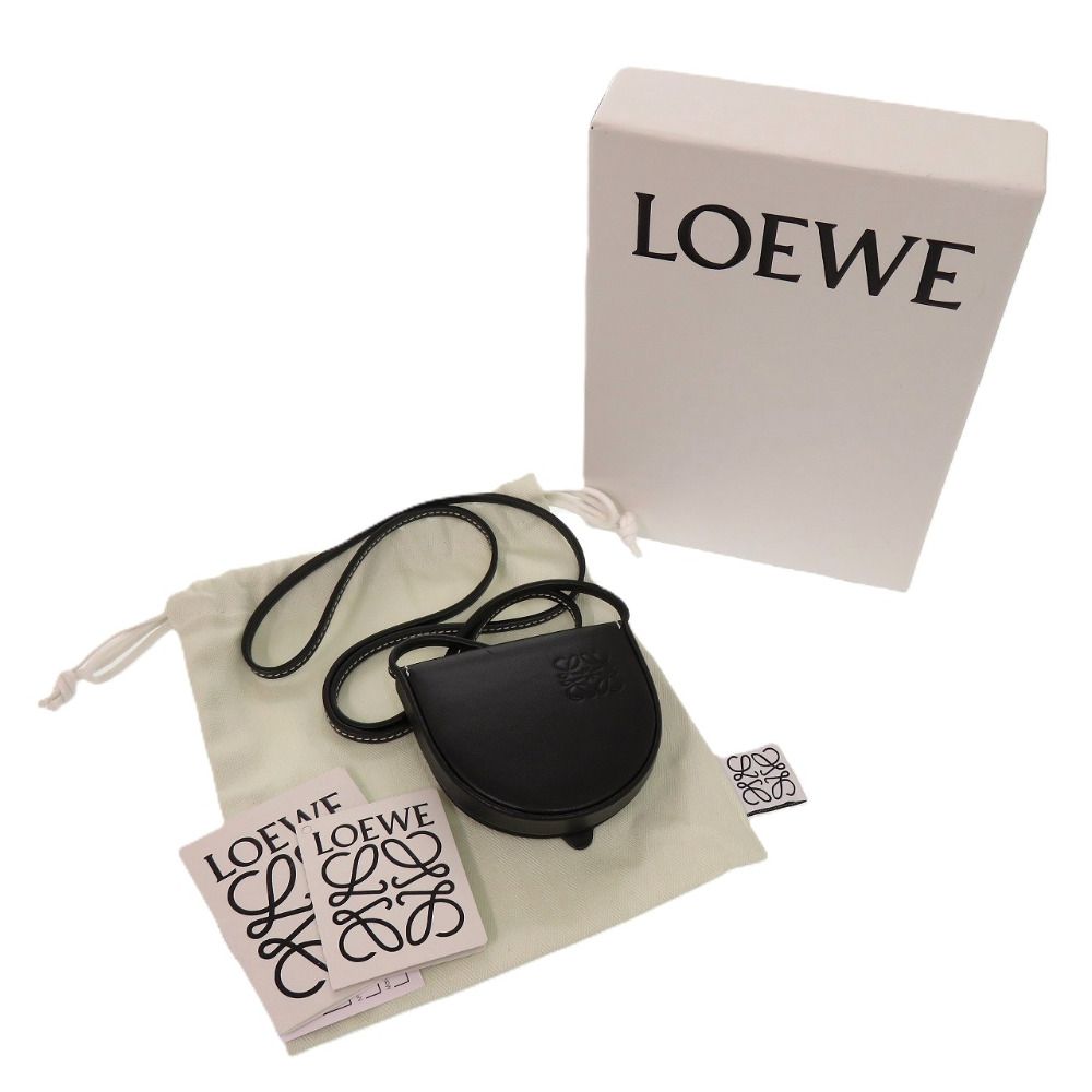Loewe Anagram Shoulder Strap Calf Black Coin Case — view 2