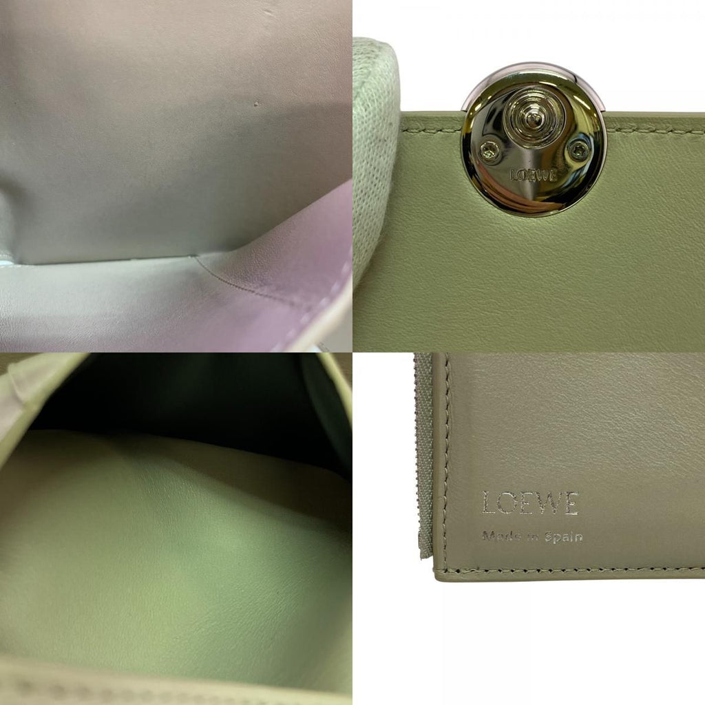 Loewe Compact Wallet Pebble Vertical Small Anagram Logo Trifold — view 8