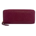Louis Vuitton Zip Around Portefeuille Clemence Monogram Empreinte Wallet
