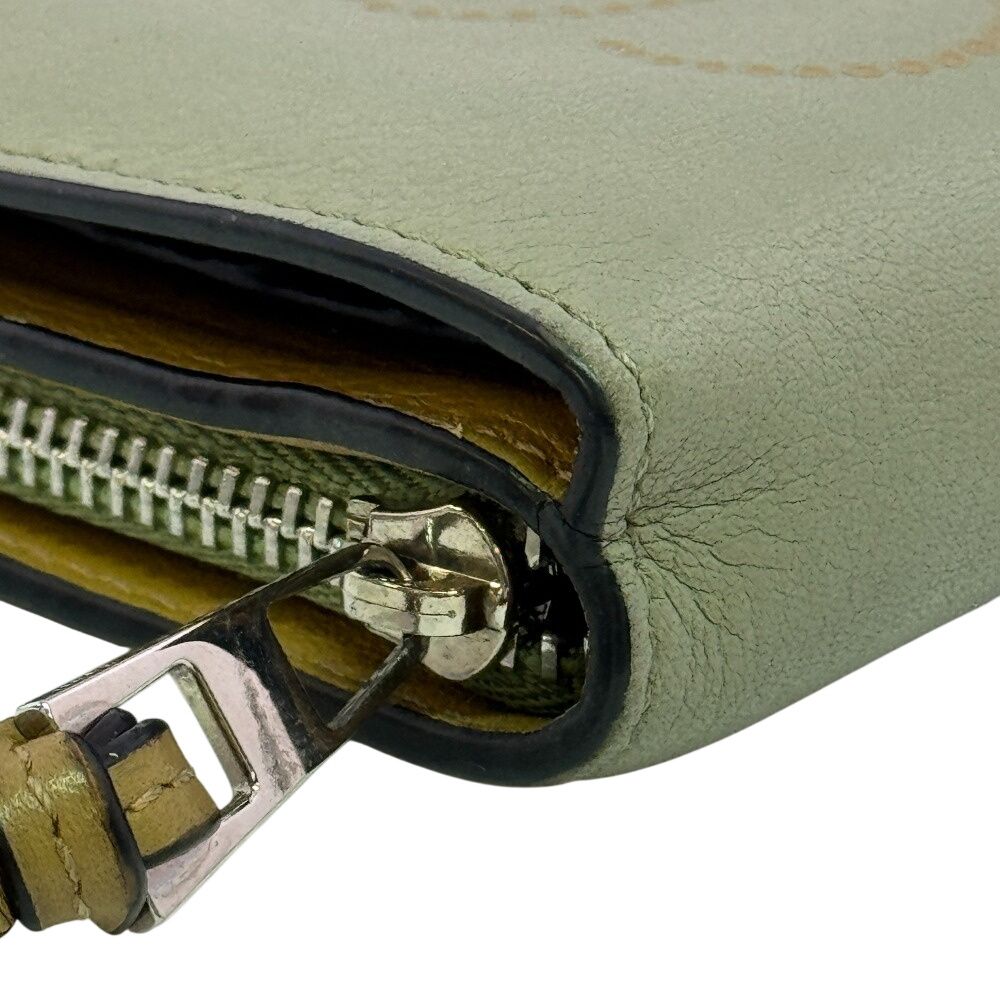 Loewe Compact Wallet Snap Button Closure Zipper Coin Case Anagram Logo Purse — view 4