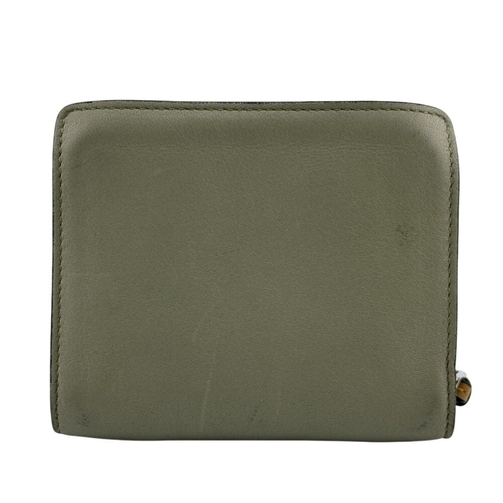 Loewe Compact Wallet Snap Button Closure Zipper Coin Case Anagram Logo Purse — view 2