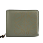 Loewe Compact Wallet Snap Button Closure Zipper Coin Case Anagram Logo Purse