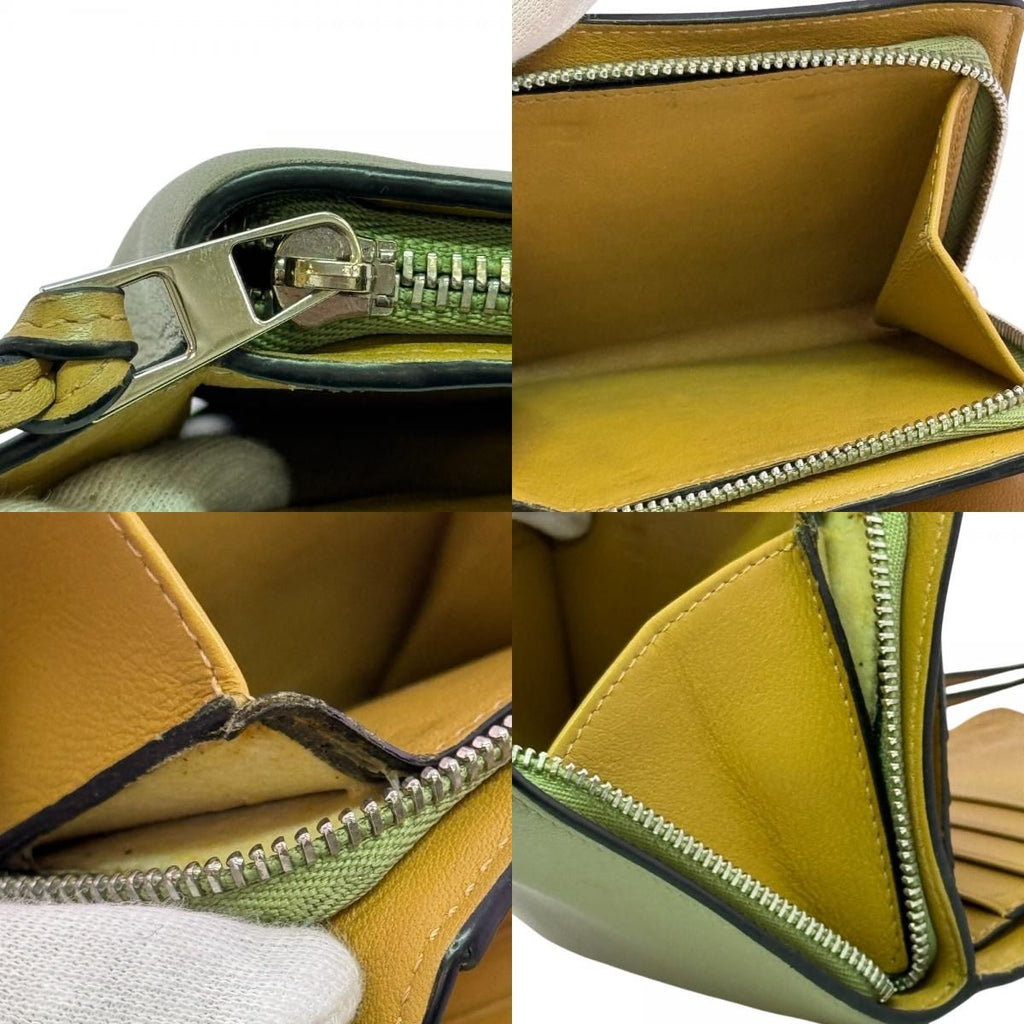 Loewe Compact Wallet Snap Button Closure Zipper Coin Case Anagram Logo Purse — view 8