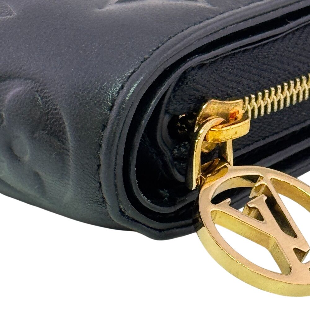 Louis Vuitton Compact Wallet Embossed Logo Portefeuille Coussin Bifold — view 4