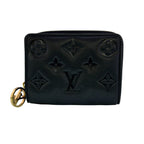 Louis Vuitton Compact Wallet Embossed Logo Portefeuille Coussin Bifold