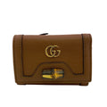 Gucci Compact Wallet Mini Double Snap Button Closure Bamb GG Marmont Trifold
