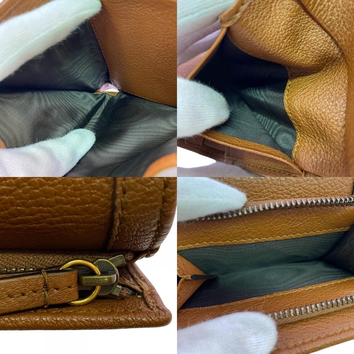 Gucci Compact Wallet Mini Double Snap Button Closure Bamb GG Marmont Trifold — view 7
